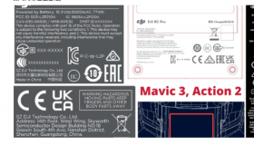 大疆Mavic3及Action2相机和RCPro智能控制器通过FCC认证