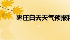 枣庄白天天气预报和夜间天气预报