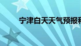 宁津白天天气预报和夜间天气预报