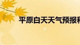 平原白天天气预报和夜间天气预报