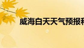 威海白天天气预报和夜间天气预报