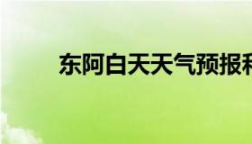 东阿白天天气预报和夜间天气预报