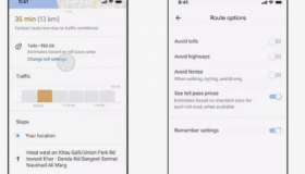 谷歌地图为路线添加通行费价格和新细节