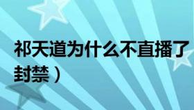 祁天道为什么不直播了（祁天道直播间疑似被封禁）