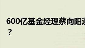 600亿基金经理蔡向阳逝世 具体是怎么回事？？