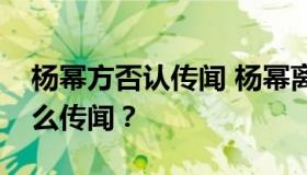 杨幂方否认传闻 杨幂离婚了？杨幂方否认什么传闻？