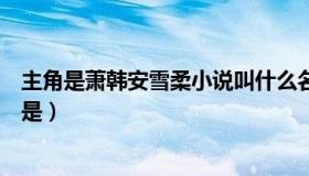 主角是萧韩安雪柔小说叫什么名字（主角是萧韩安雪柔小说是）