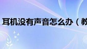 耳机没有声音怎么办（教大家解决这个问题）