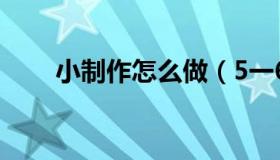 小制作怎么做（5一6年级手工制作）
