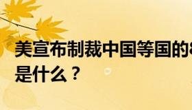 美宣布制裁中国等国的8家实体 这次的理由又是什么？