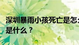 深圳暴雨小孩死亡是怎么回事？具体事情经过是什么？