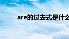 are的过去式是什么（如何使用?）