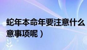 蛇年本命年要注意什么（蛇年本命年有什么注意事项呢）