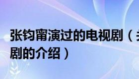 张钧甯演过的电视剧（关于张钧甯演过的电视剧的介绍）