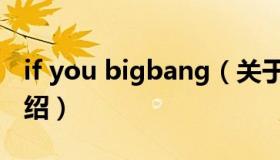 if you bigbang（关于if you bigbang的介绍）