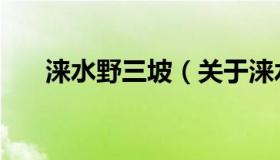 涞水野三坡（关于涞水野三坡的介绍）