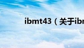 ibmt43（关于ibmt43的介绍）