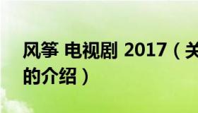 风筝 电视剧 2017（关于风筝 电视剧 2017的介绍）