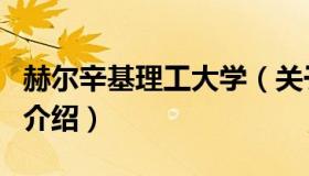 赫尔辛基理工大学（关于赫尔辛基理工大学的介绍）