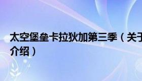 太空堡垒卡拉狄加第三季（关于太空堡垒卡拉狄加第三季的介绍）