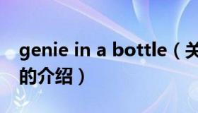 genie in a bottle（关于genie in a bottle的介绍）