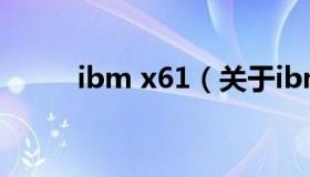 ibm x61（关于ibm x61的介绍）