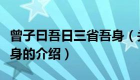 曾子曰吾日三省吾身（关于曾子曰吾日三省吾身的介绍）