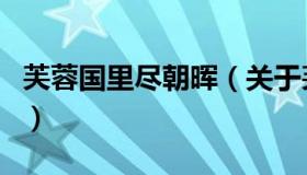 芙蓉国里尽朝晖（关于芙蓉国里尽朝晖的介绍）