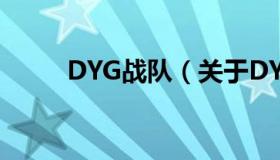 DYG战队（关于DYG战队的介绍）