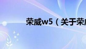 荣威w5（关于荣威w5的介绍）