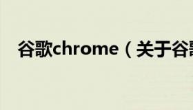 谷歌chrome（关于谷歌chrome的介绍）