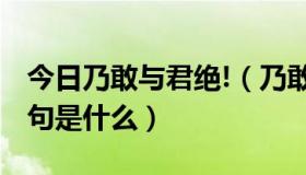 今日乃敢与君绝!（乃敢与君绝 这句话前面一句是什么）