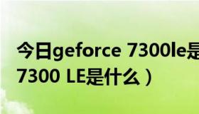 今日geforce 7300le是什么显卡（GeForce 7300 LE是什么）