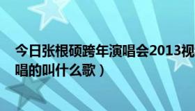 今日张根硕跨年演唱会2013视频（跨年演唱会2013张根硕唱的叫什么歌）