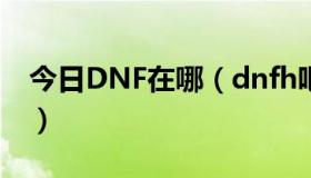 今日DNF在哪（dnfh吧哪里去了，现在在哪）