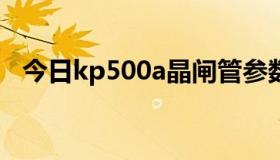 今日kp500a晶闸管参数（Kp500怎么样）