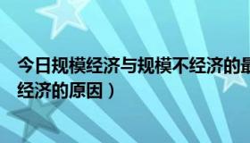 今日规模经济与规模不经济的最大区别（规模经济与规模不经济的原因）