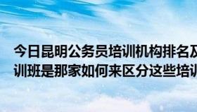 今日昆明公务员培训机构排名及收费（昆明最好的公务员培训班是那家如何来区分这些培训班的好坏）