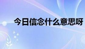 今日信念什么意思呀（信念什么意思）