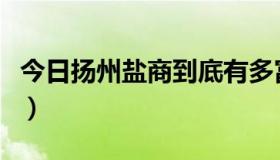 今日扬州盐商到底有多富（扬州与盐商的关系）