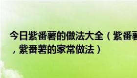 今日紫番薯的做法大全（紫番薯的做法，紫番薯怎么做好吃，紫番薯的家常做法）