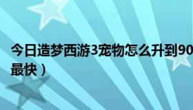 今日造梦西游3宠物怎么升到90级（造梦西游3宠物怎么升级最快）