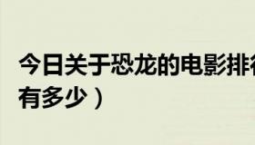 今日关于恐龙的电影排行榜（关于恐龙的电影有多少）