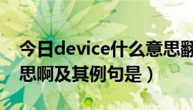 今日device什么意思翻译（device是什么意思啊及其例句是）