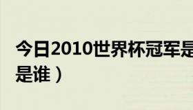 今日2010世界杯冠军是谁（2010世界杯冠军是谁）