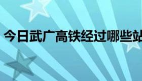 今日武广高铁经过哪些站（武广高铁时刻表）