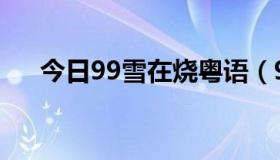 今日99雪在烧粤语（99雪在烧演员表）