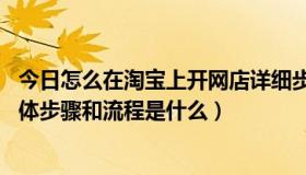 今日怎么在淘宝上开网店详细步骤（怎样在淘宝上开网店 具体步骤和流程是什么）