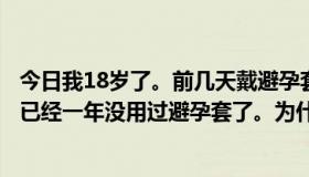 今日我18岁了。前几天戴避孕套后喝水吃饭都觉得恶心。我已经一年没用过避孕套了。为什么恶心？这是怎么回事？