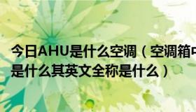 今日AHU是什么空调（空调箱中MAU、RCU、AHU的全称是什么其英文全称是什么）